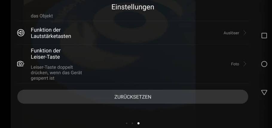 Die Kamera-App des P20 Lite