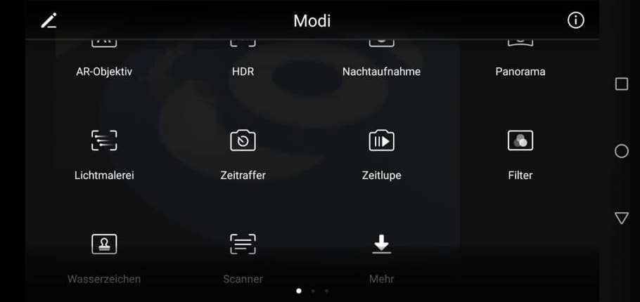 Die Kamera-App des P20 Lite