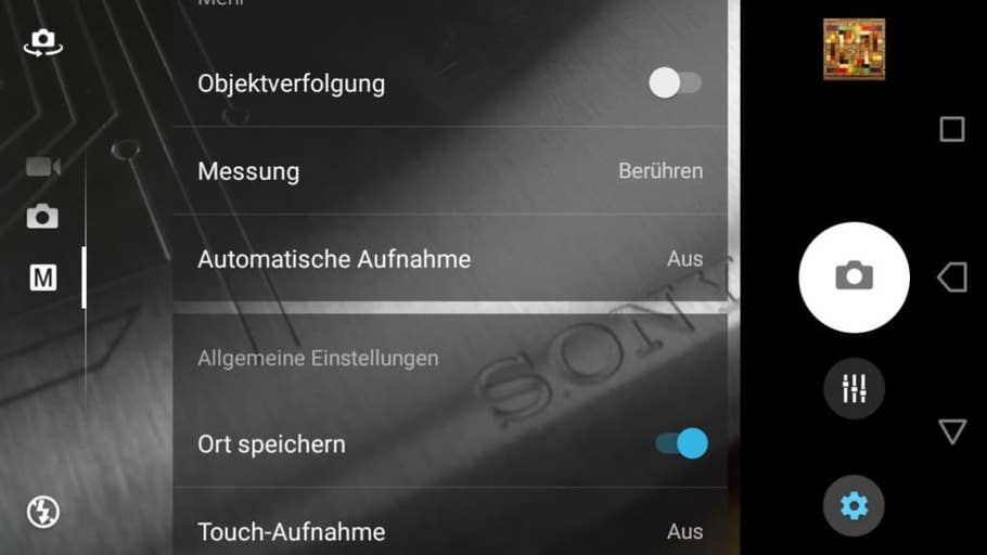 Die Kamera-App des Sony Xperia L1