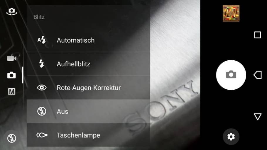 Die Kamera-App des Sony Xperia L1