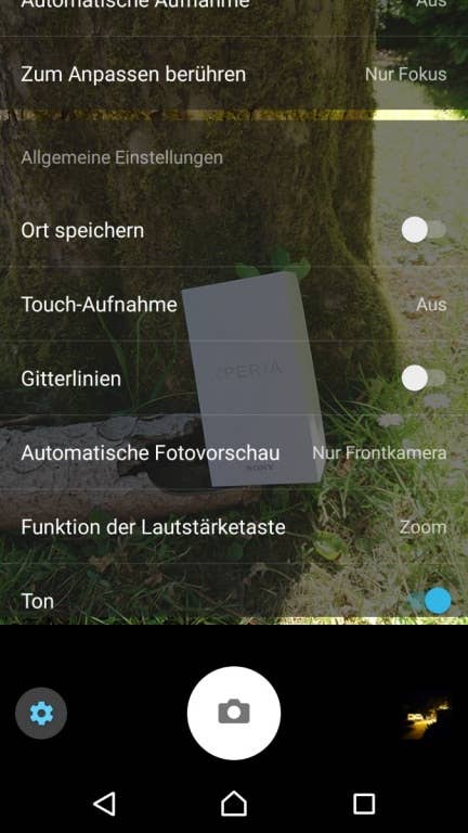 Die Kamera-App des Sony Xperia XZ Premium