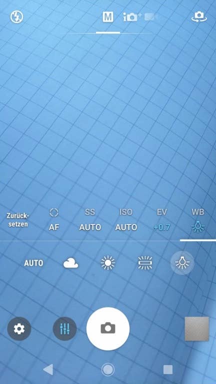 Die Kamera-App des Sony Xperia XZ1 Compact