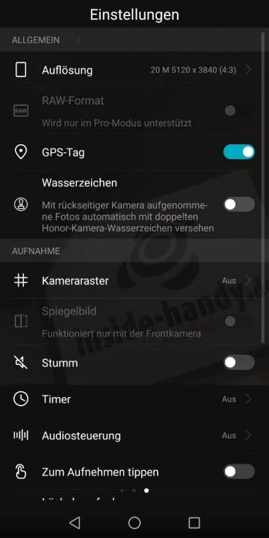 Die Kamera-Software des Honor View 10 im Überblick