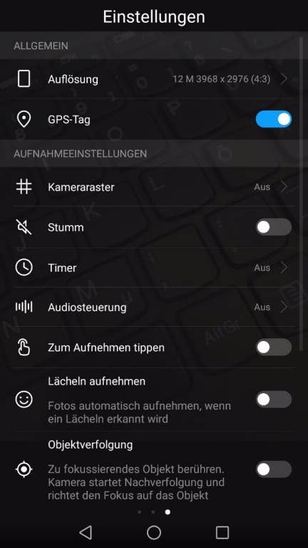 Die Kamera-Software im Huawei P10 lite