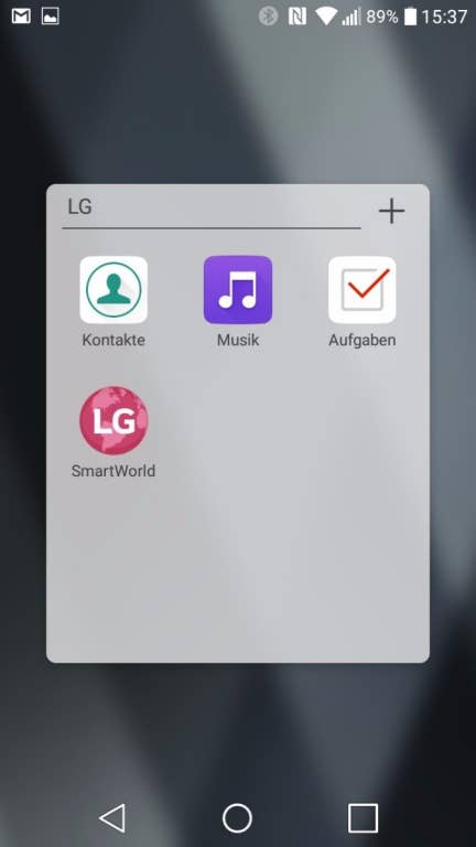 Die Menüs des LG K10 (2017)