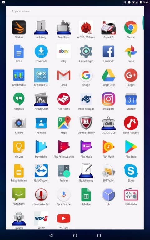 Die Menüs und Einstellungen des Medion LifeTab X10311
