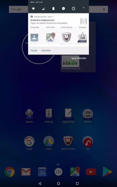 Die Menüs und Einstellungen des Medion LifeTab X10311