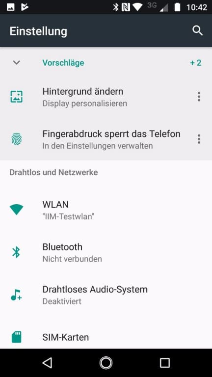 Die Menüs und Einstellungen des Motorola Moto X4