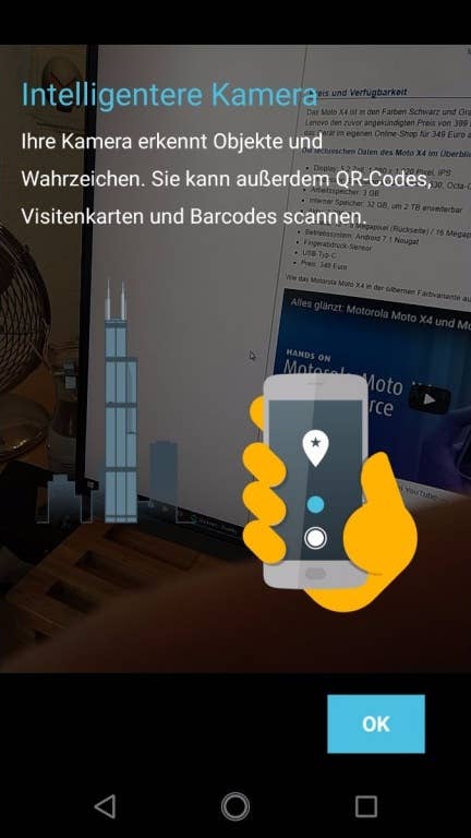 Die Menüs und Einstellungen des Motorola Moto X4