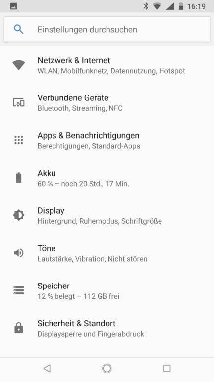 Die Menüs und Einstellungen des Nokia 8 Sirocco