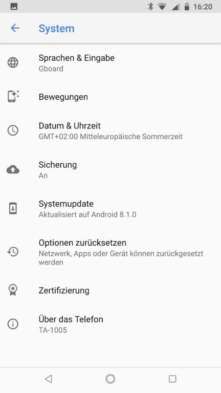 Die Menüs und Einstellungen des Nokia 8 Sirocco