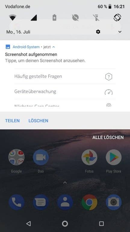 Die Menüs und Einstellungen des Nokia 8 Sirocco