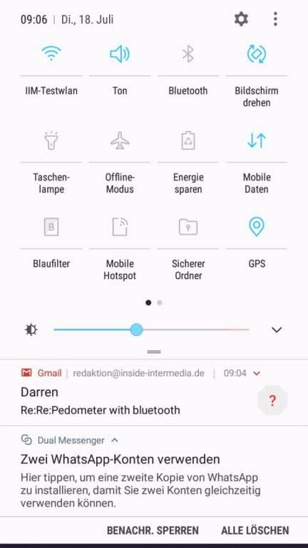 Die Menüs und Einstellungen des Samsung Galaxy J5 (2017) DUOS