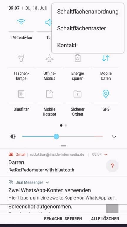 Die Menüs und Einstellungen des Samsung Galaxy J5 (2017) DUOS