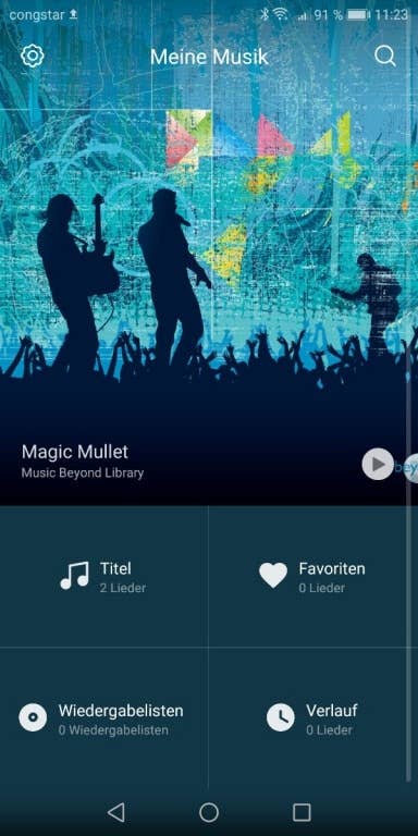 Die Musik-App des Honor 7X