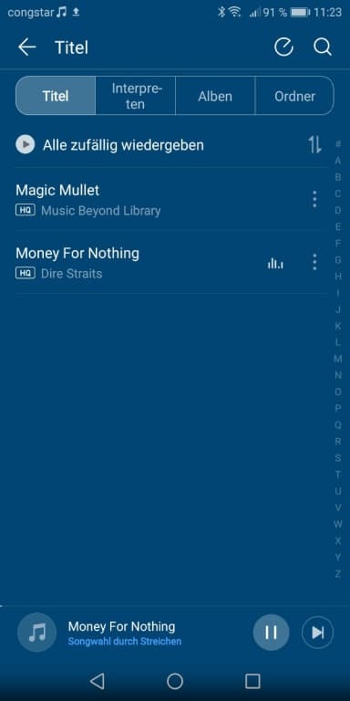 Die Musik-App des Honor 7X