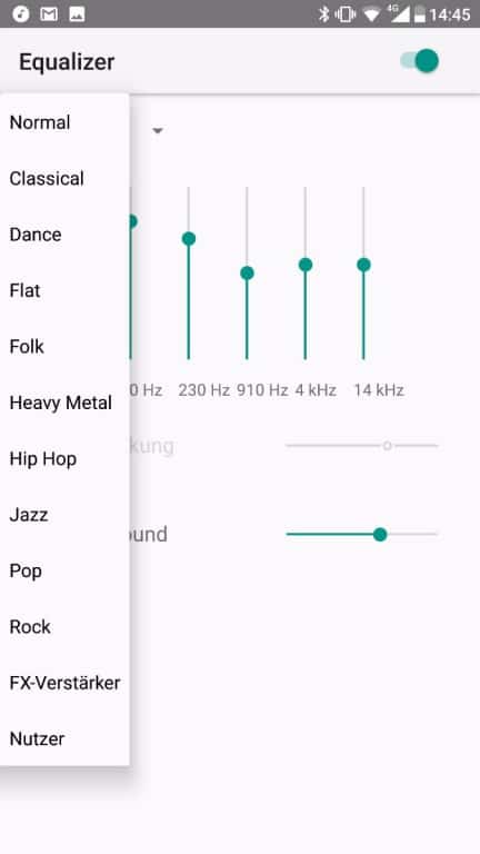 Die Musik-App des Nokia 8