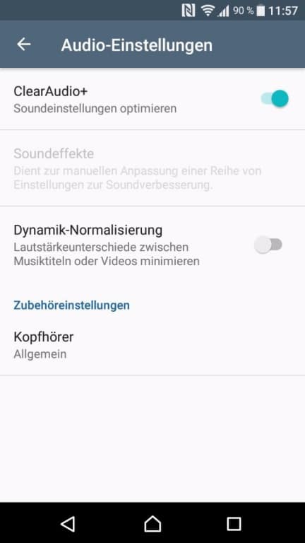 Die Musik-App des Sony Xperia L1