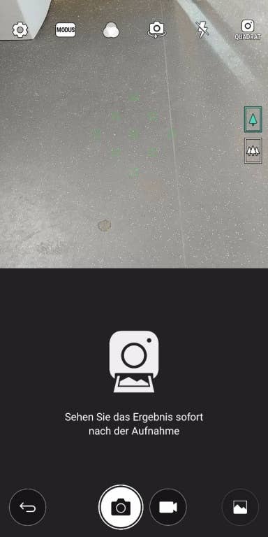 Die Quadrat-Kamera-App des LG G6