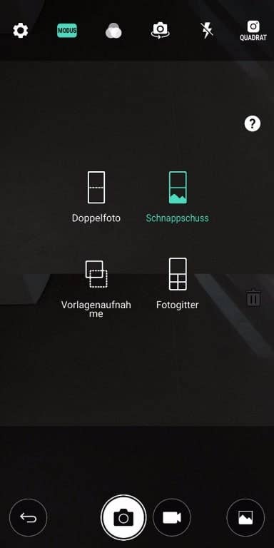 Die Quadrat-Kamera-App des LG G6