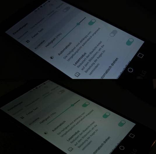 Display LG X power Lesemodus Display LG X power Lesemodus
