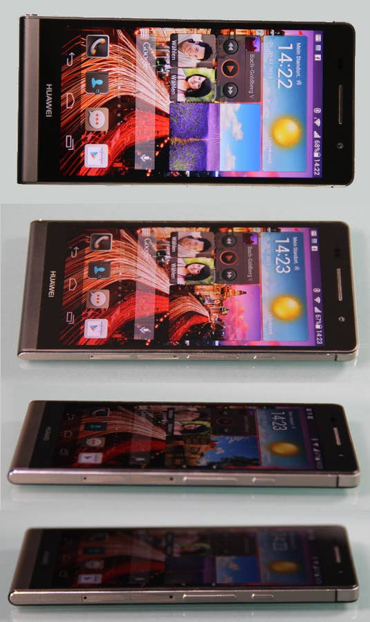 Display Winkelstabilitäts-Vergleich beim Huawei Ascend P6