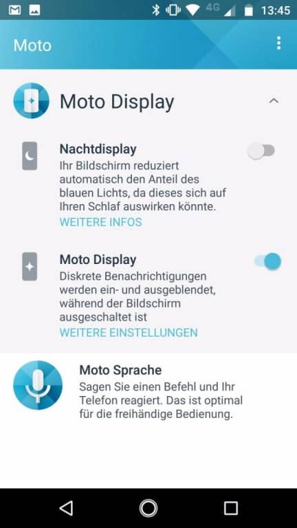 Displaybilder und -Screenshots des Moto Z2 Force