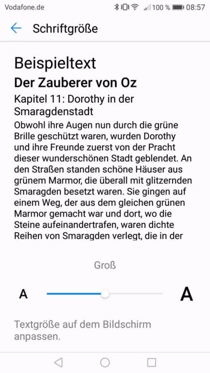 Displayeinstellungen und -eigenschaften des Honor 6C Pro