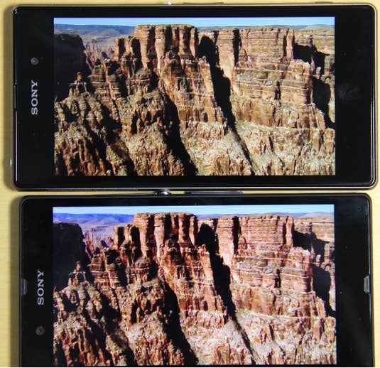 Displays des Sony Xperia Z1 und Z im Vergleich