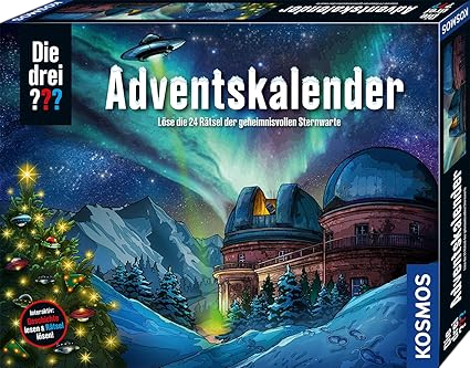 Die Drei ??? Adventskalender: „Löse die 24 Rätsel der geheimnisvollen Sternwarte“
