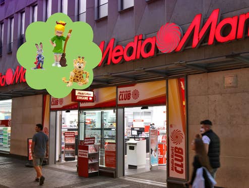 MediaMarkt Logo an einem Store