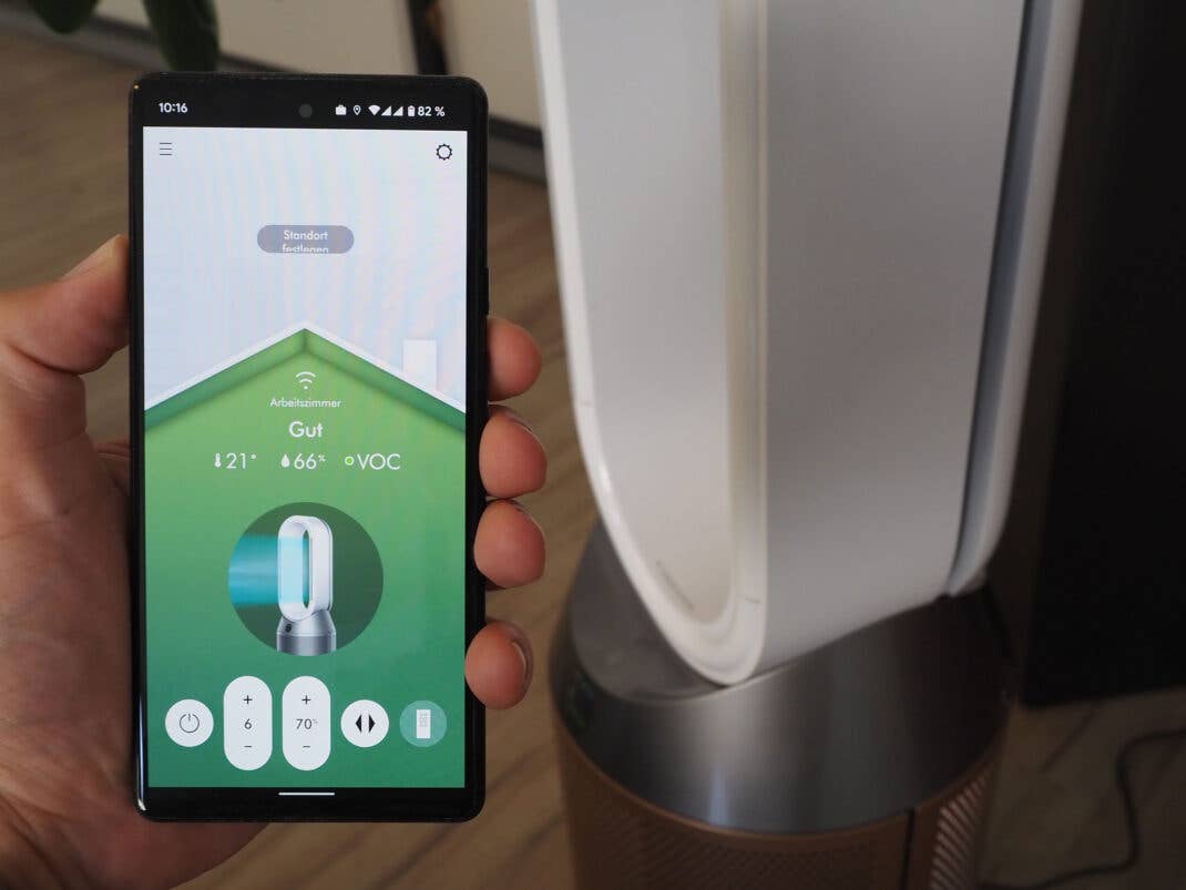 App-Steuerung des Dyson-Luftreinigers PH04