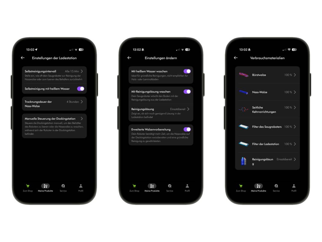 Screenshot aus der Dyson-App