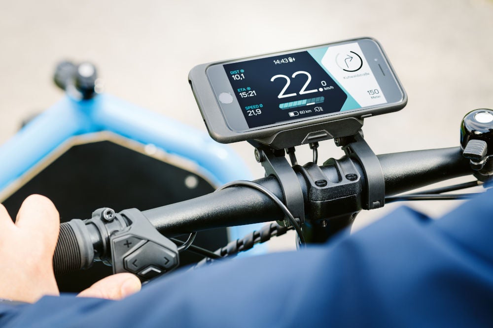 E-Bike mit vernetztem Smartphone