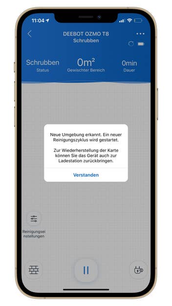 Screenshot des App-Fehlers