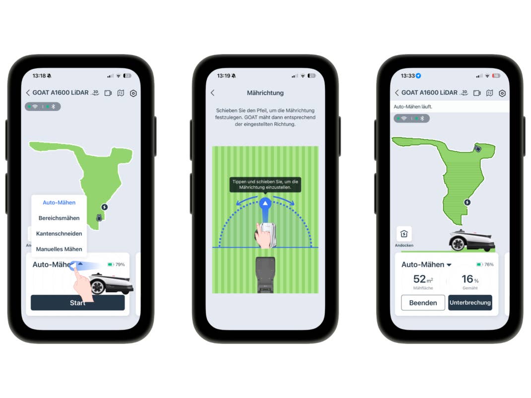 Screenshot aus der Ecovacs-Home-App