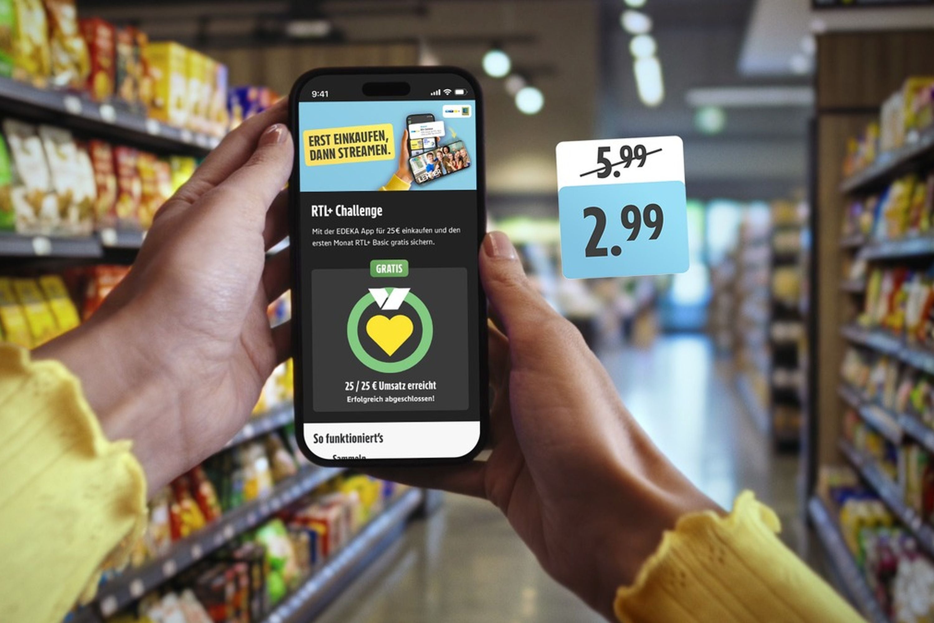 EDEKA wirbt groß für RTL+-Rabatt: Was der Streaming-Deal wirklich kostet