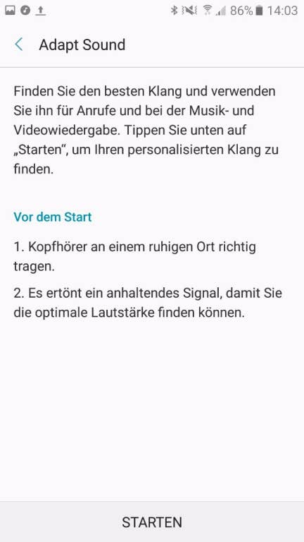 Equalizer und Co. des Samsung Galaxy A5 (2017)