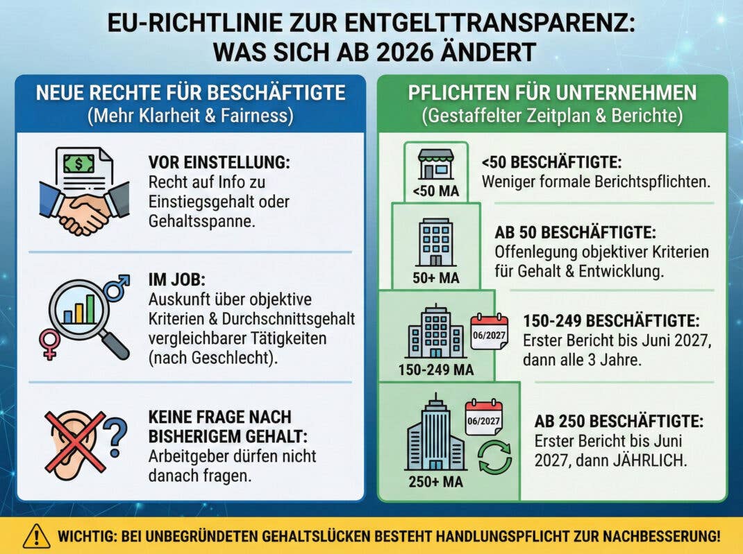 EU-Richtlinie zur Entgelttransparenz - das ändert sich 2026