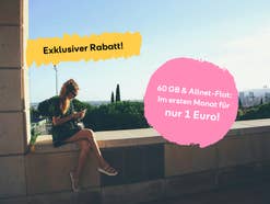 Exklusiver Rabatt: Tarif mit 60 GB im ersten Monat für nur 1 Euro