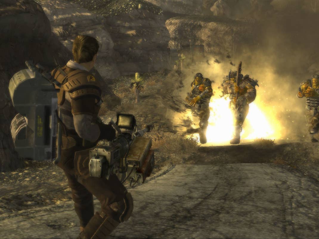 In "Fallout: New Vegas" erkundest du die zerstörte Mojave Wüste.