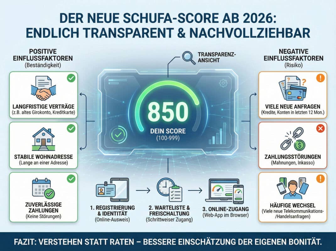 Fazit verstehen statt raten - das soll das Motto des neuen Schufa-Scores werden