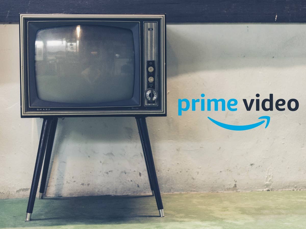 Alter TV mit Amazon Prime Video-Logo