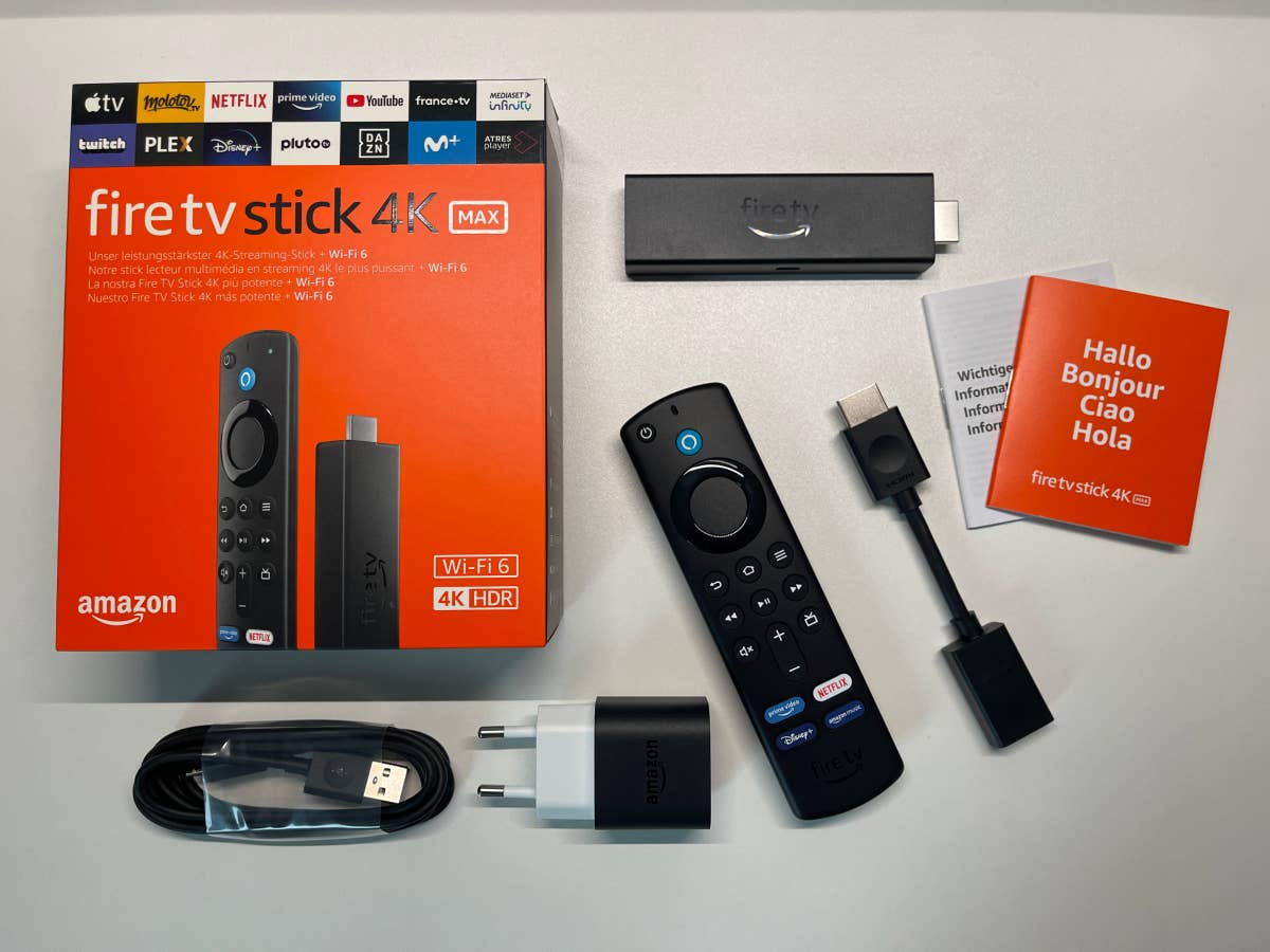 Der Lieferumfang des Fire TV Stick 4K Max