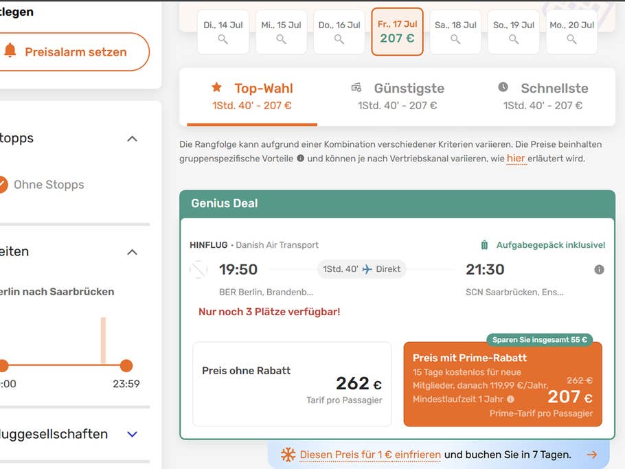 Flugpreis Deutschland