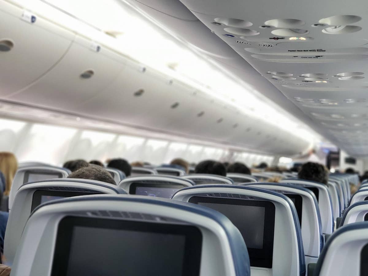 Blick in eine Flugzeugkabine