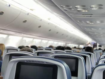 Blick in eine Flugzeugkabine
