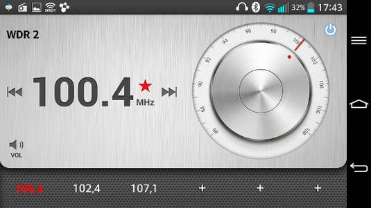 FM-Radio des LG G2 FM-Radio des LG G2
