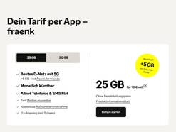 fraenk Tarif-Upgrade mit 5 GB extra