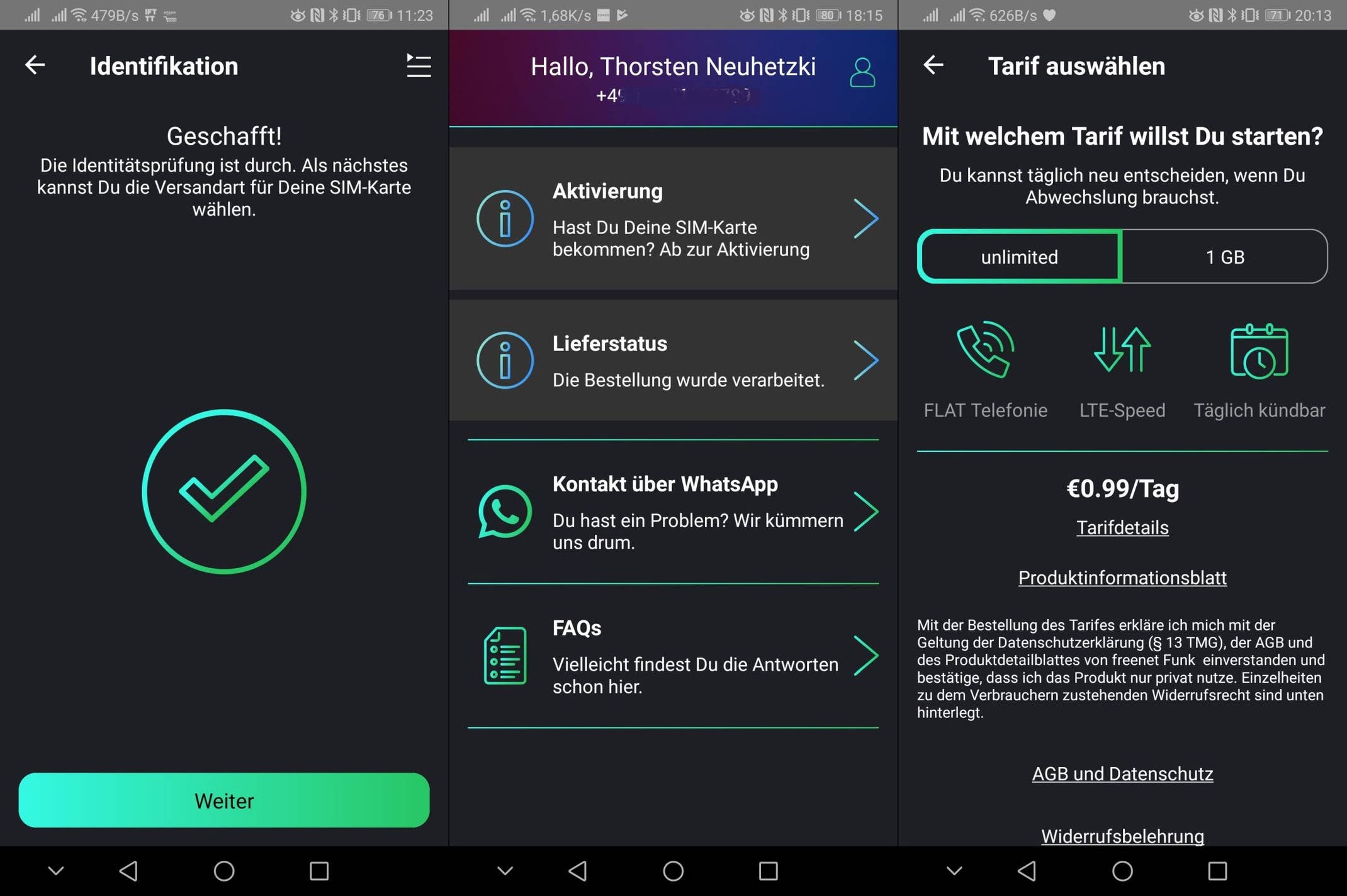 Funk im Test Erfahrungen mit der 99CentLTEFlatrate